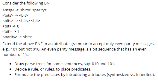 Solved Consider the following BNF. -> -> -> -> 0 | Chegg.com