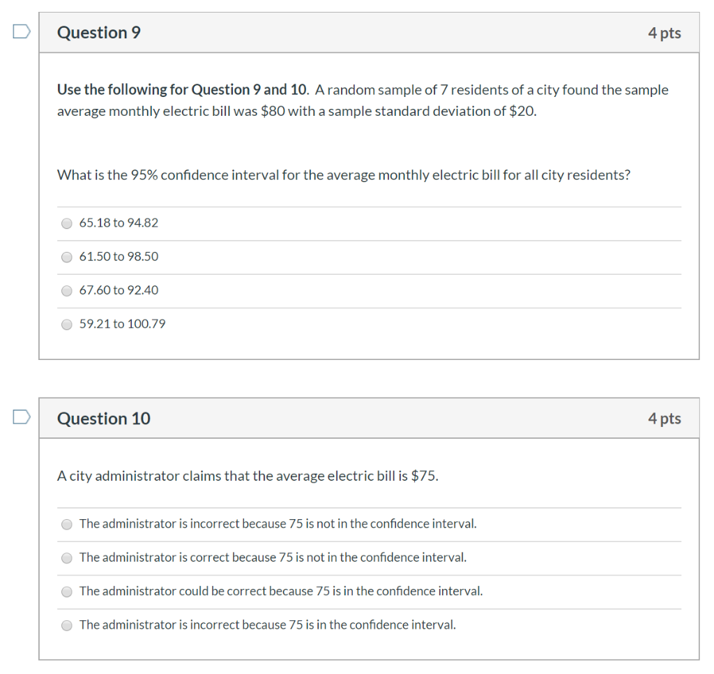 Solved Question 9 4 pts Use the following for Question 9 and | Chegg.com