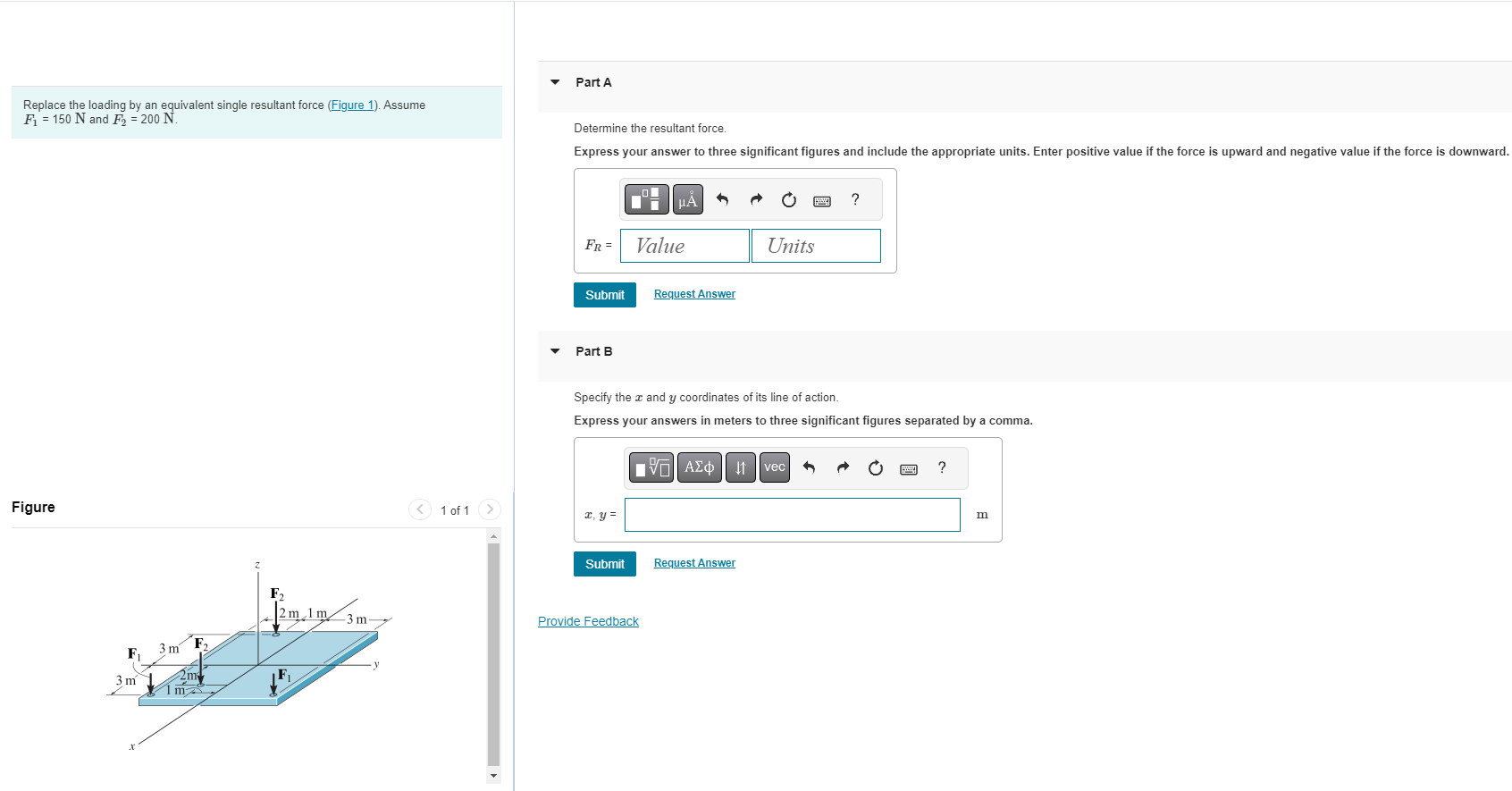 Solved Replace The Loading By An Equivalent Single Resultant