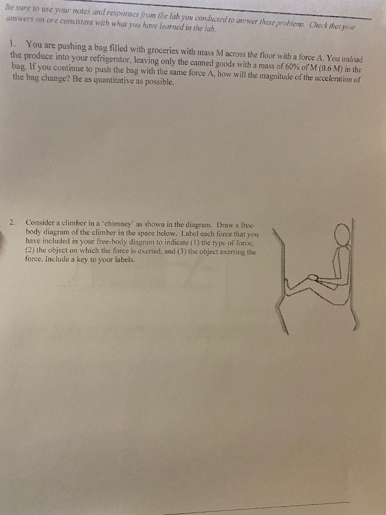 Solved Be Sure To Use Your Notes And Responses From The L Chegg Com