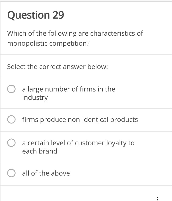 Solved Question 29 Which of the following are