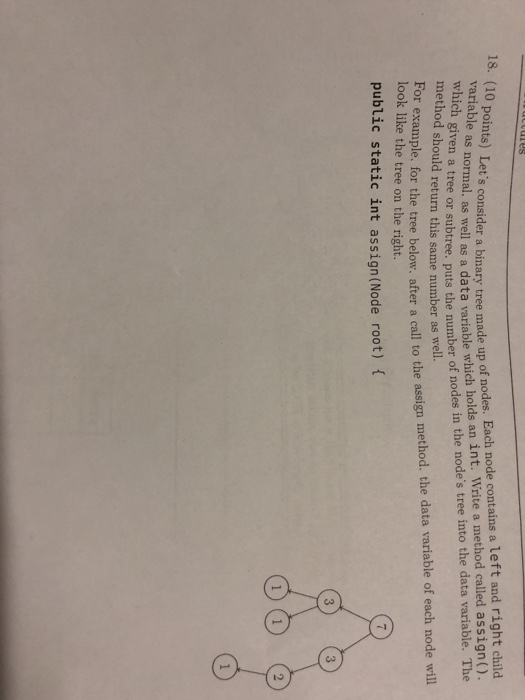 Solved points) Let's consider a binary tree made up of | Chegg.com