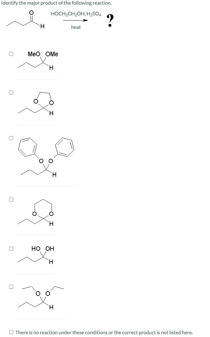 Solved Predict the major product of the following reaction. | Chegg.com