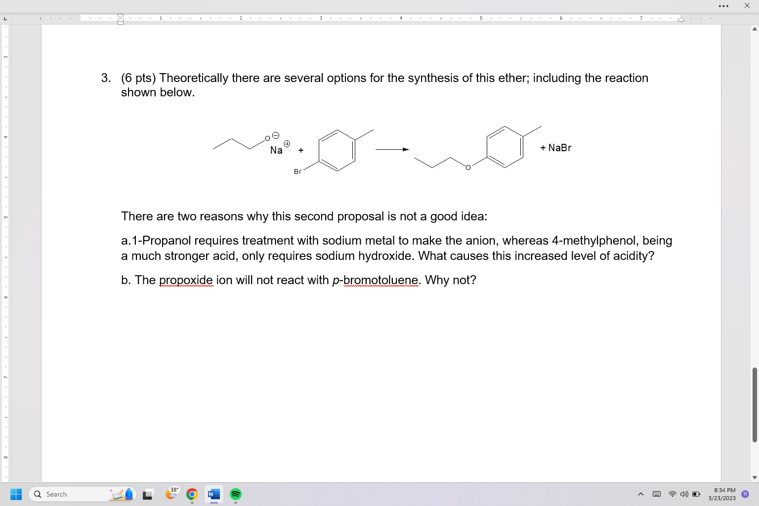 Solved (6 pts) Theoretically there are several options for | Chegg.com