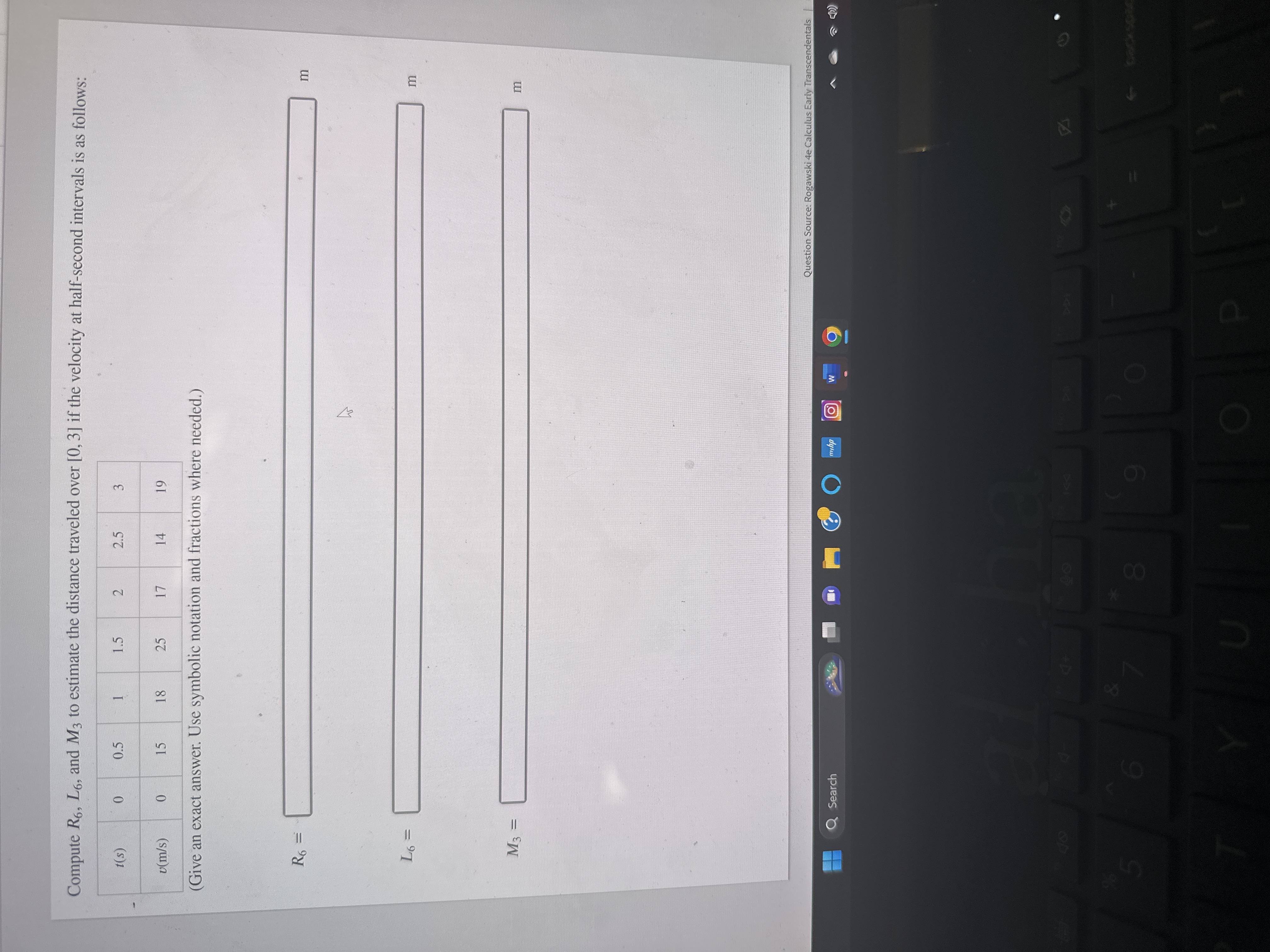Distance R M3 Solved Compute R6,L6, and M3 to estimate the distance | Chegg.com