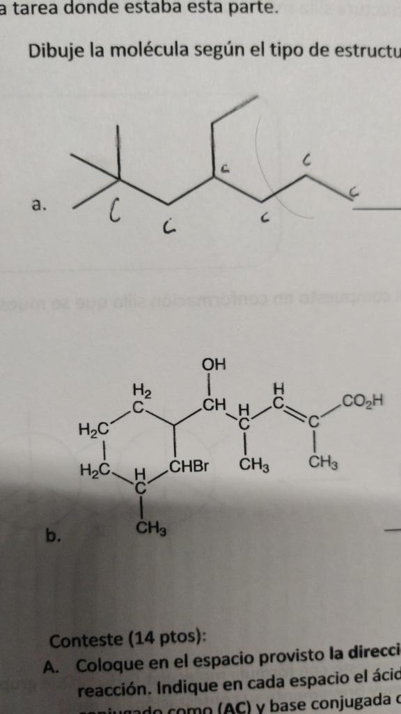 Solved For A. Draw The Condensed Structure. FOr B Draw A | Chegg.com