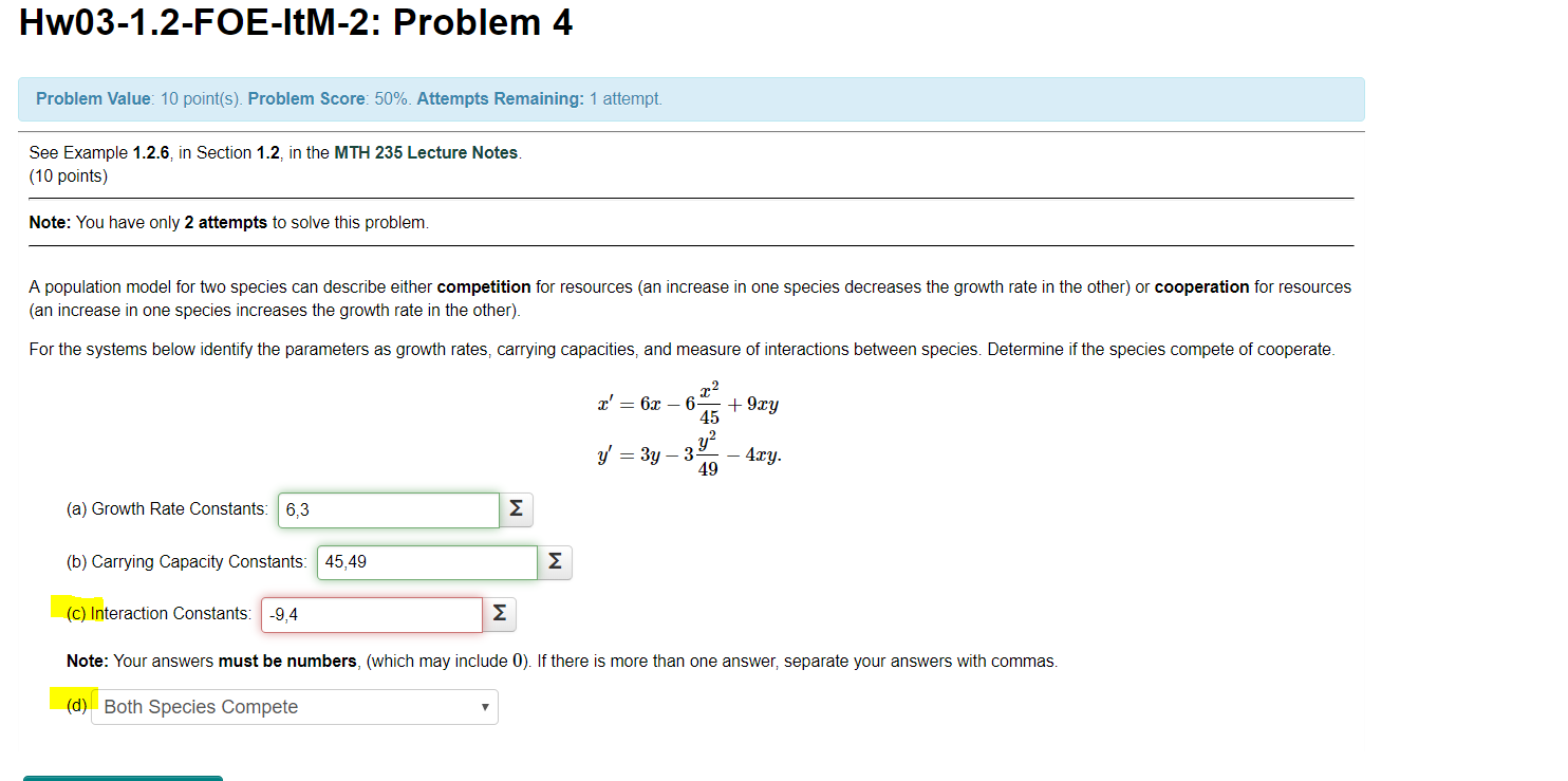 Solved I have part A and B correct but part C and D are | Chegg.com
