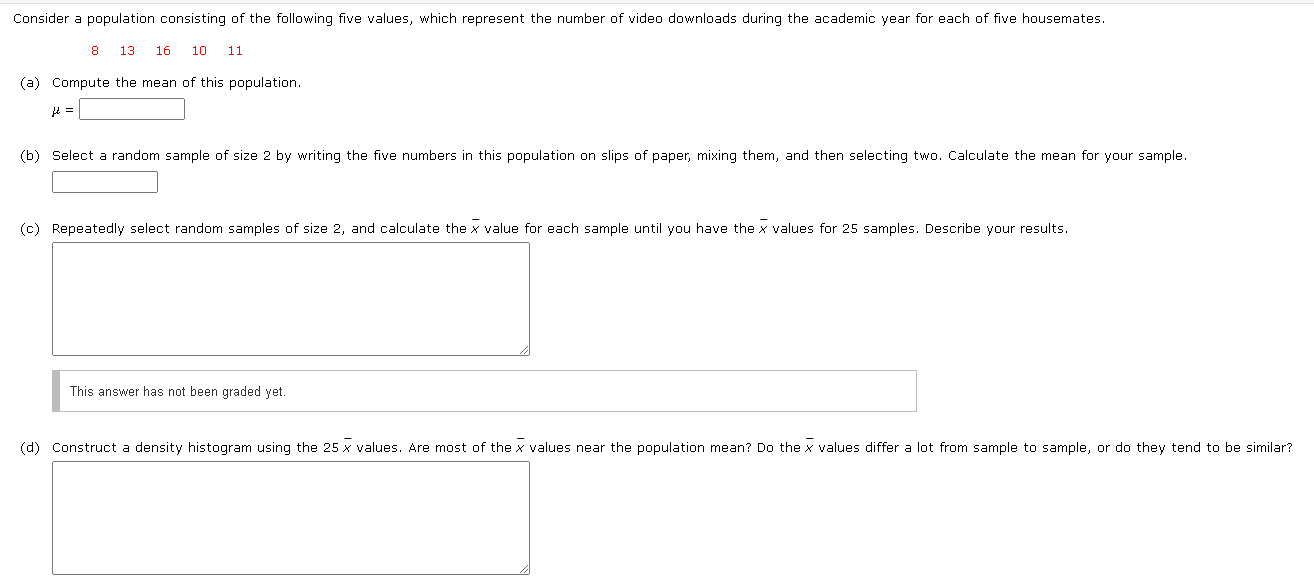 Solved Consider a population consisting of the following | Chegg.com