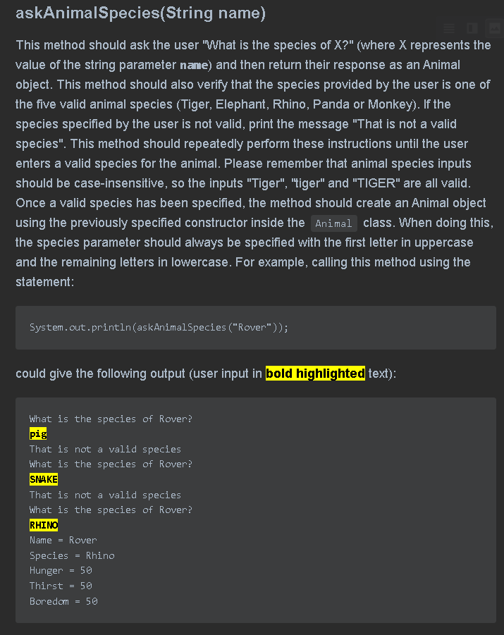 Solved Task 1 - Animal Class Take some time to read through | Chegg.com
