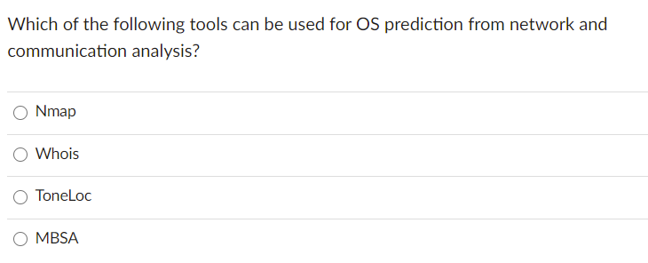 Solved Which Of The Following Tools Can Be Used For OS | Chegg.com