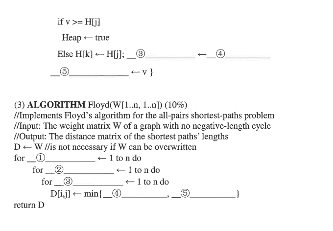 Solved (1) ALGORITHM HorspoolMatching(P[O...m-1], | Chegg.com