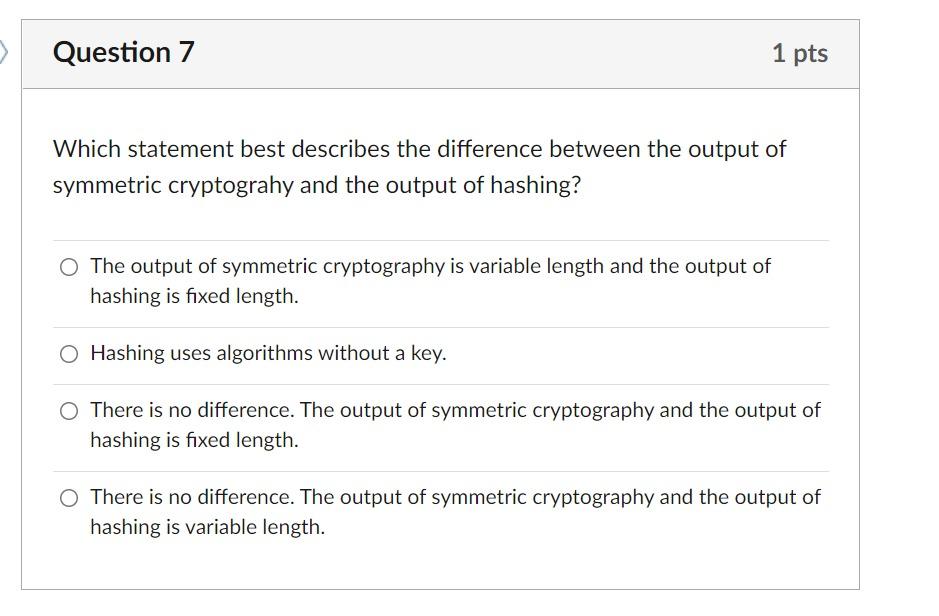 Solved Question 3 1 pts Which statement is most accurate | Chegg.com