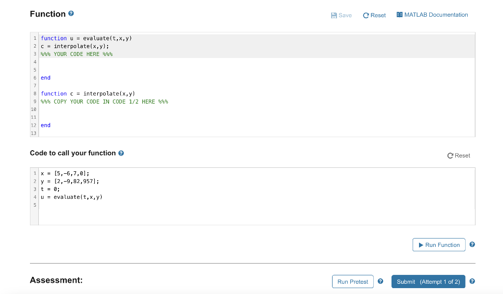 Solved Please help me this matlab code. And please use all | Chegg.com