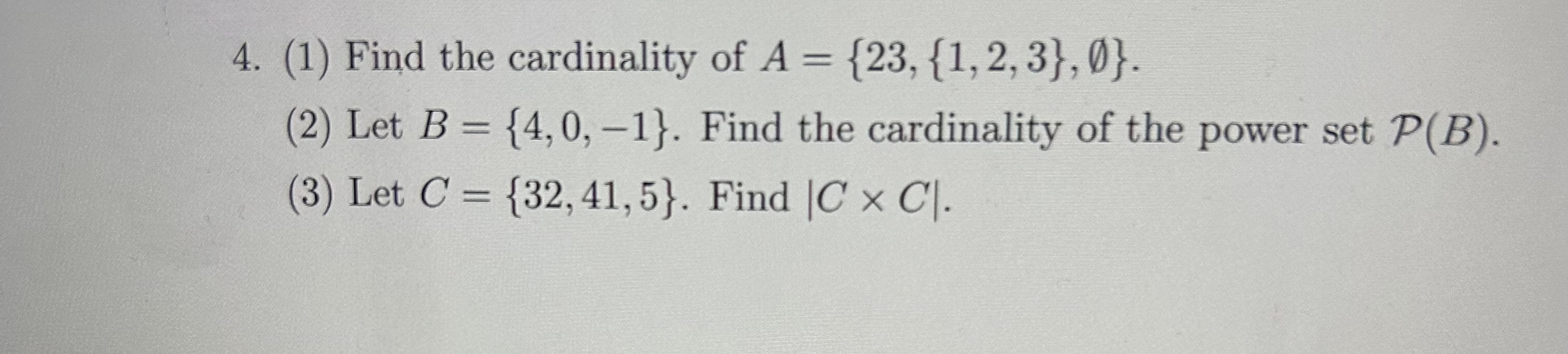 what is the cardinality of the power set 0 1 2