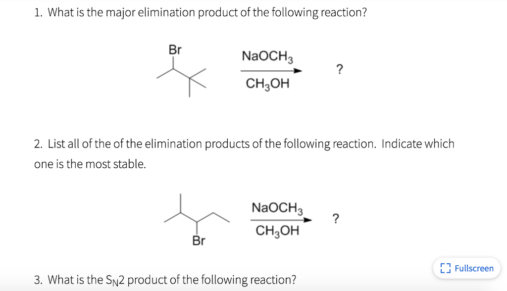 Solved 1. What Is The Major Elimination Product Of The Fo