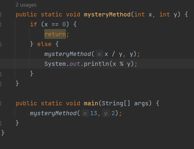 Solved The output of main method from code is 1101 but I | Chegg.com