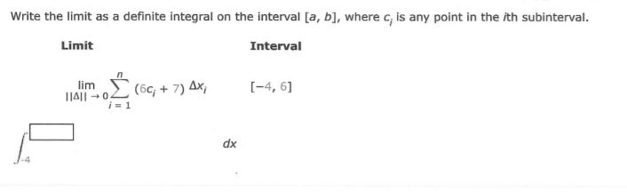 Solved Write the limit as a definite integral on the | Chegg.com