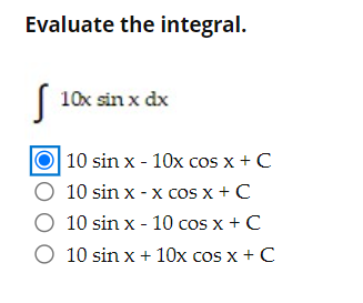 evaluate integration of sin log x cos log x dx