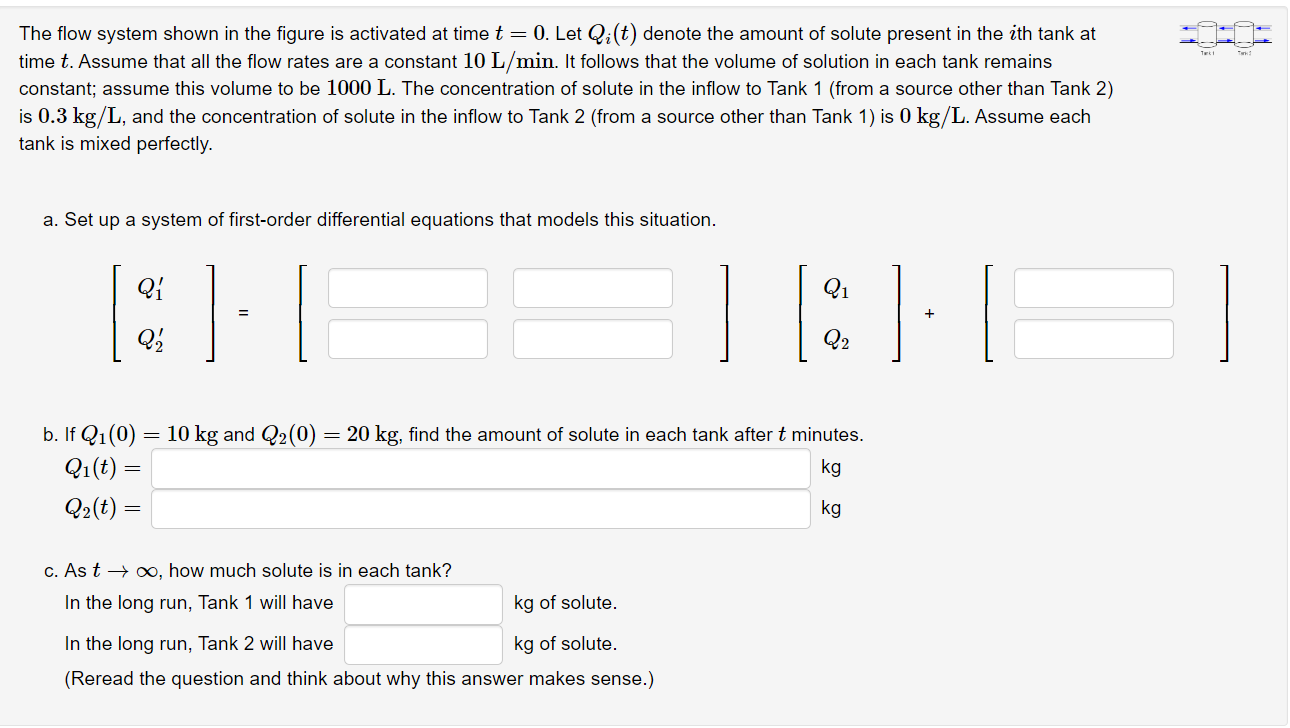 Solved The Flow System Shown In The Figure Is Activated At | Chegg.com