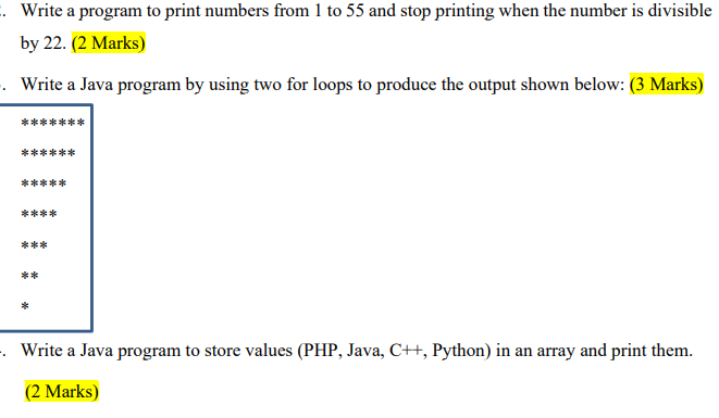 Solved Write a program to print numbers from 1 to 55 and | Chegg.com