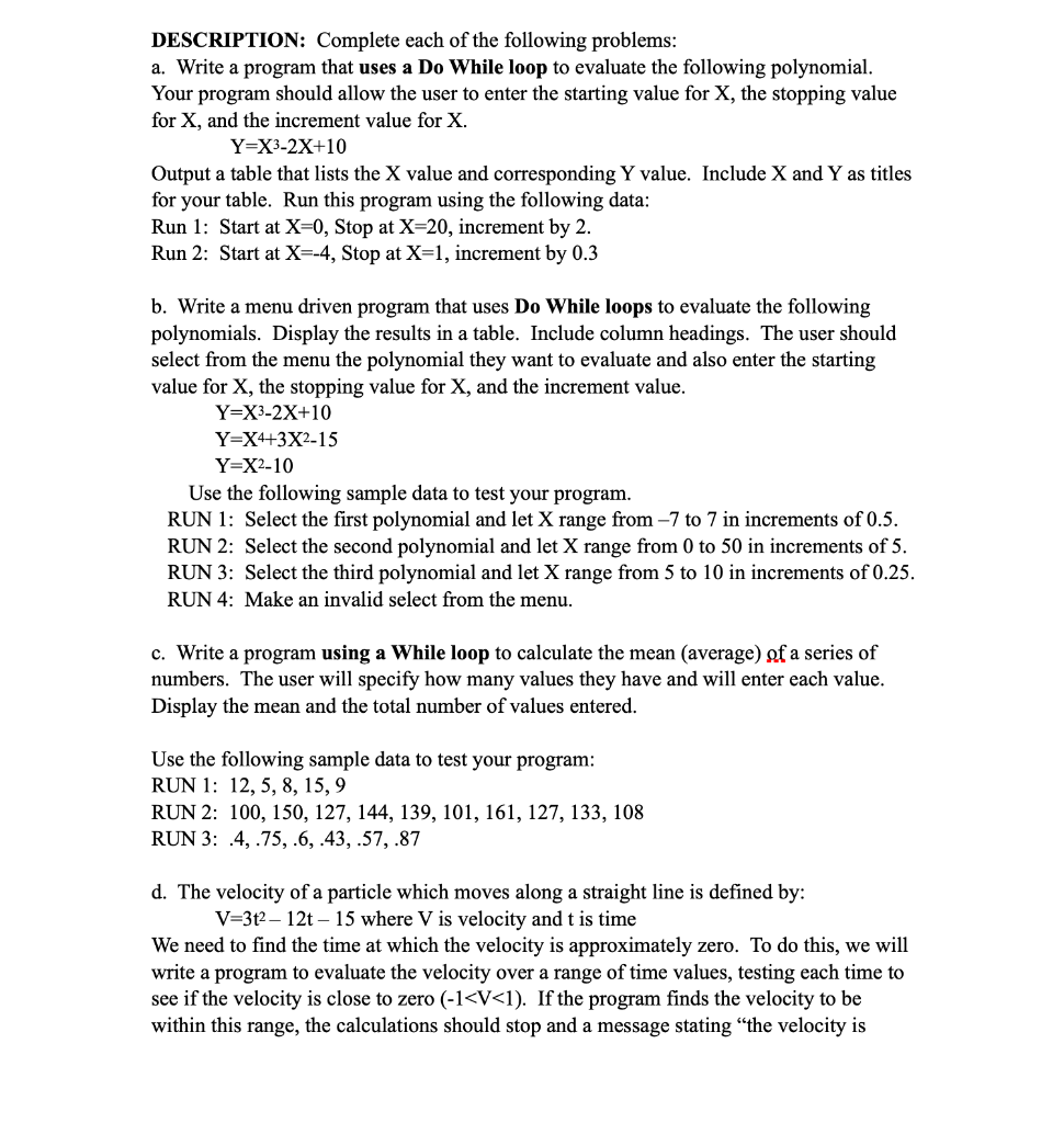 Solved Write a C++ program for the following: Include a copy | Chegg.com