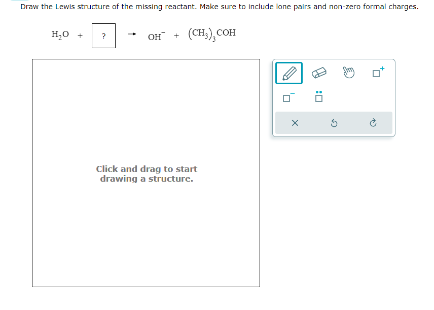 Solved Draw The Lewis Structure Of The Missing Reactant. | Chegg.com