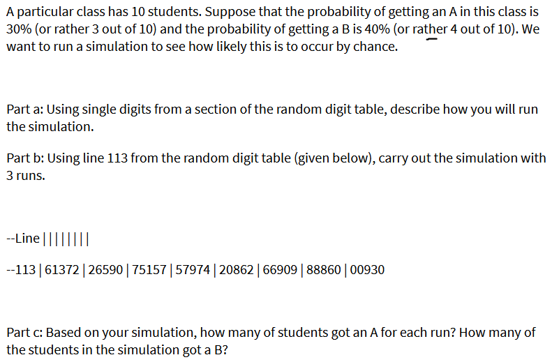 Solved A particular class has 10 students. Suppose that the | Chegg.com