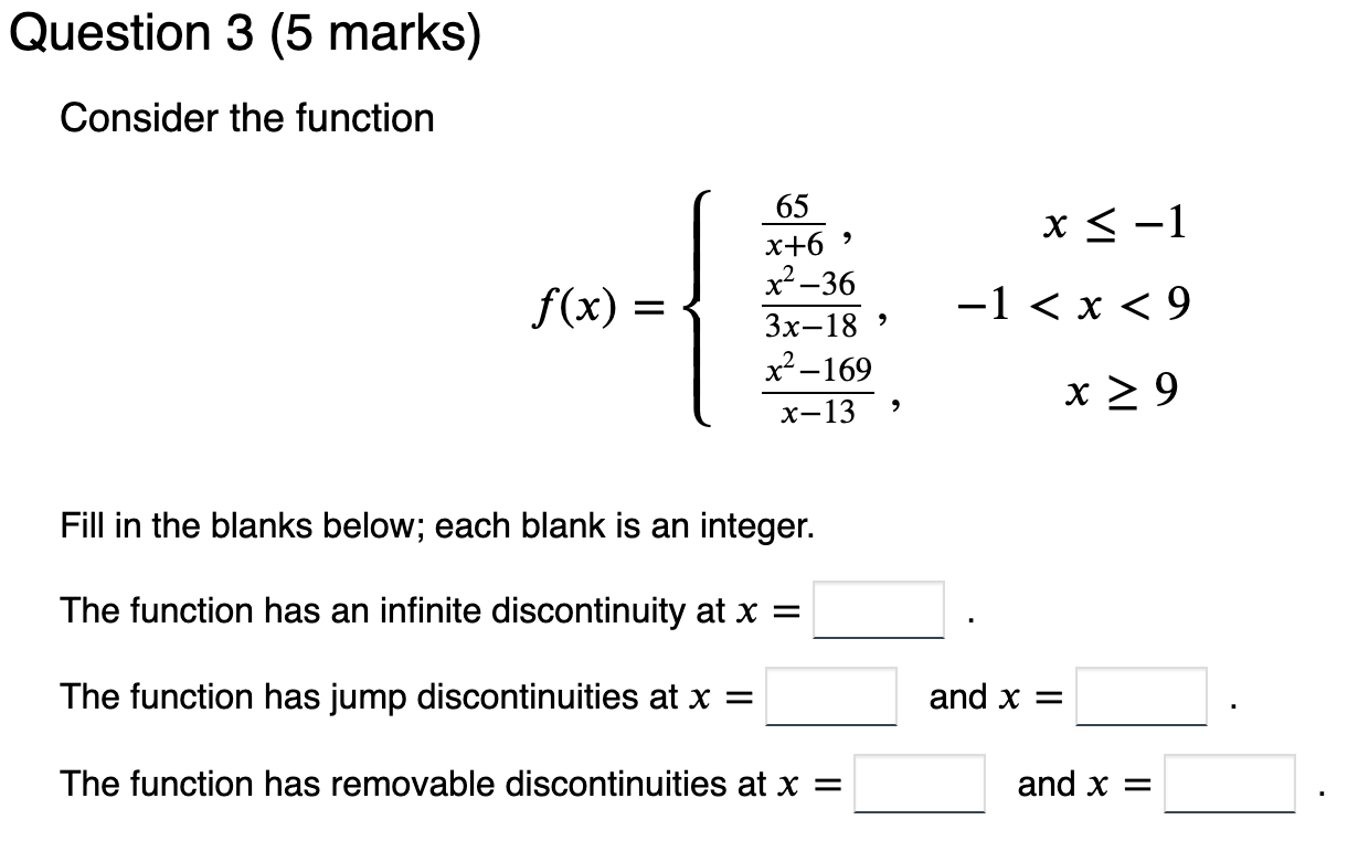 Solved Consider the function | Chegg.com