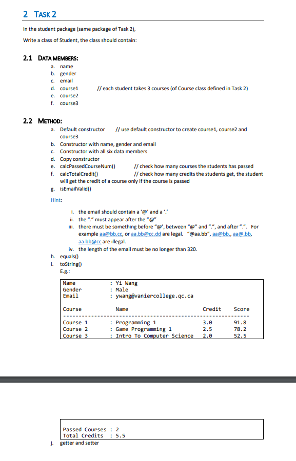 Solved I am stuck at Task 2 of this Programming I exercise, | Chegg.com