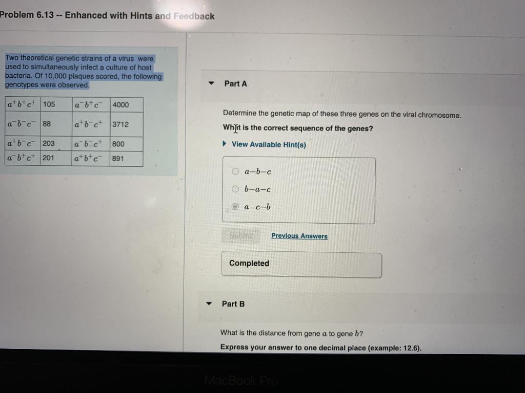 Solved Determine The Genetic Map Given The Following Or Cheggcom