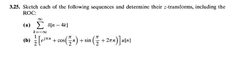 Solved 3.25. Sketch each of the following sequences and | Chegg.com