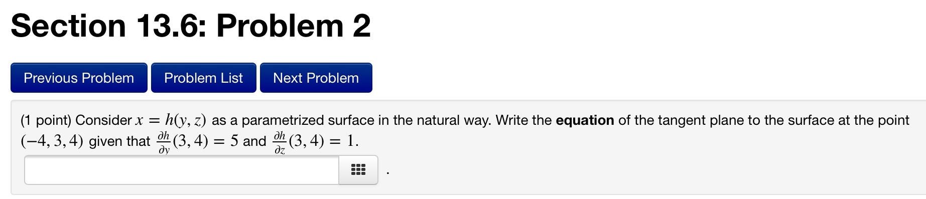 Solved Section 13.6: Problem 2 Previous Problem Problem List | Chegg.com