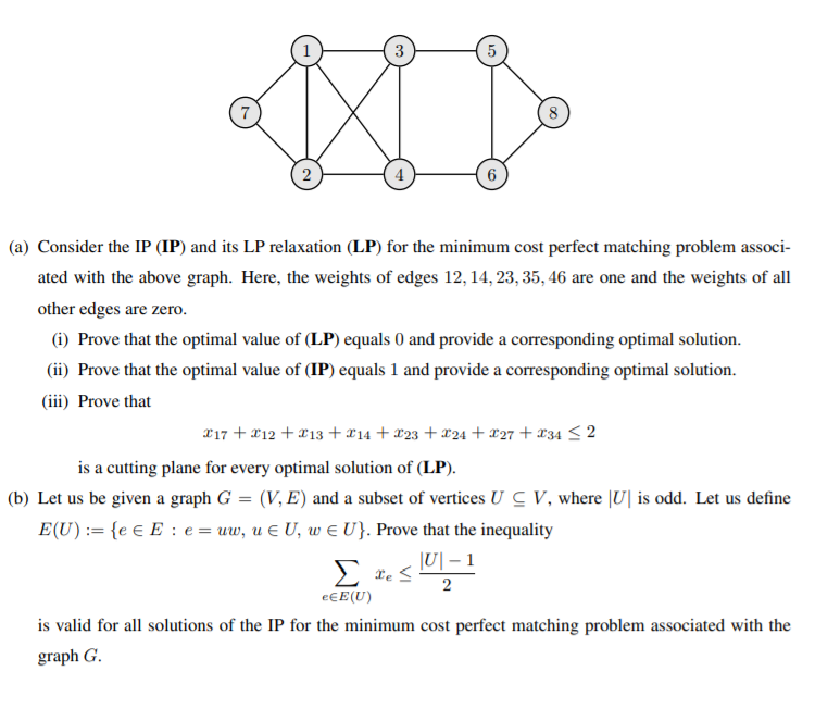  a consider the ip ip and its lp relaxation lp chegg