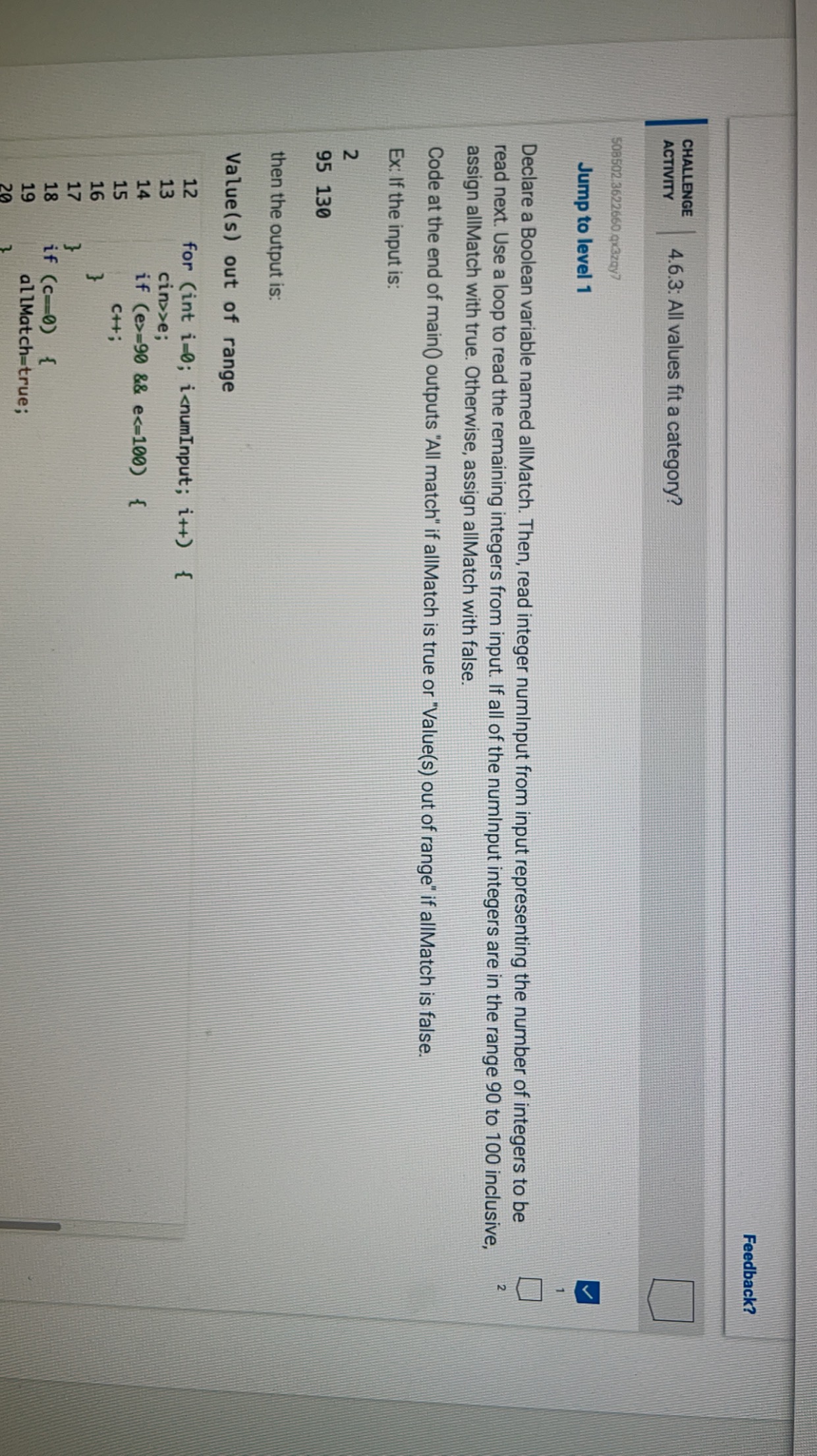 Solved 4.6.3: All values fit a category?503502.3622660 | Chegg.com