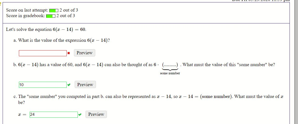 Solved Score on last attempt: 2 out of 3 Score in gradebook: | Chegg.com