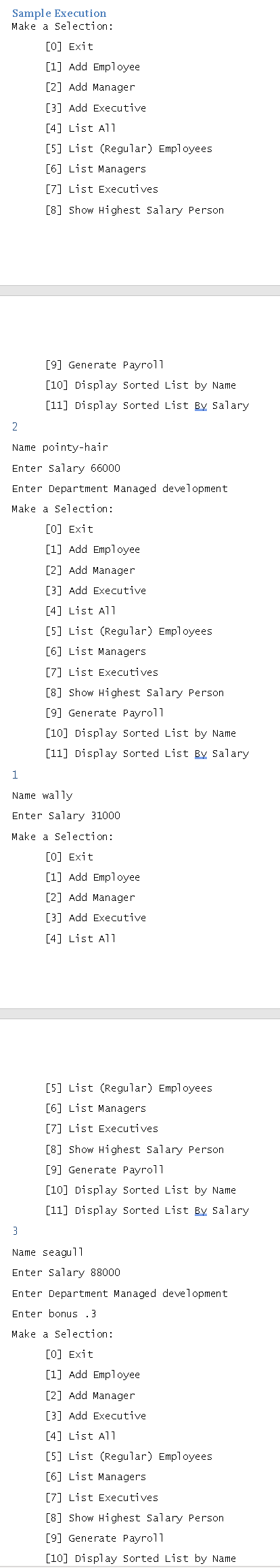 JAVA You are to write an application to allow a | Chegg.com