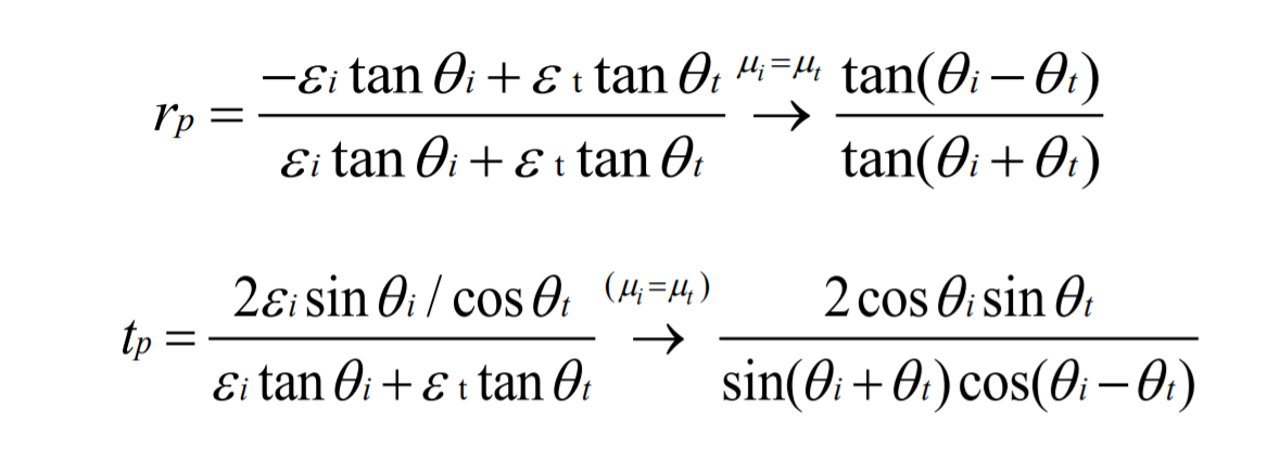 Solved Derive Fresnel reflection (rp ) and | Chegg.com