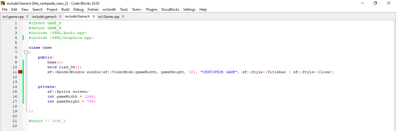 Solved how can i define a RenderWindow object as a member of | Chegg.com