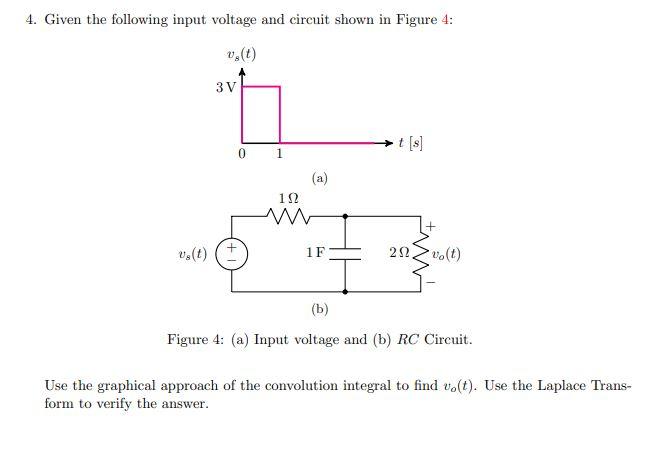 Solved 4. Given the following input voltage and circuit | Chegg.com