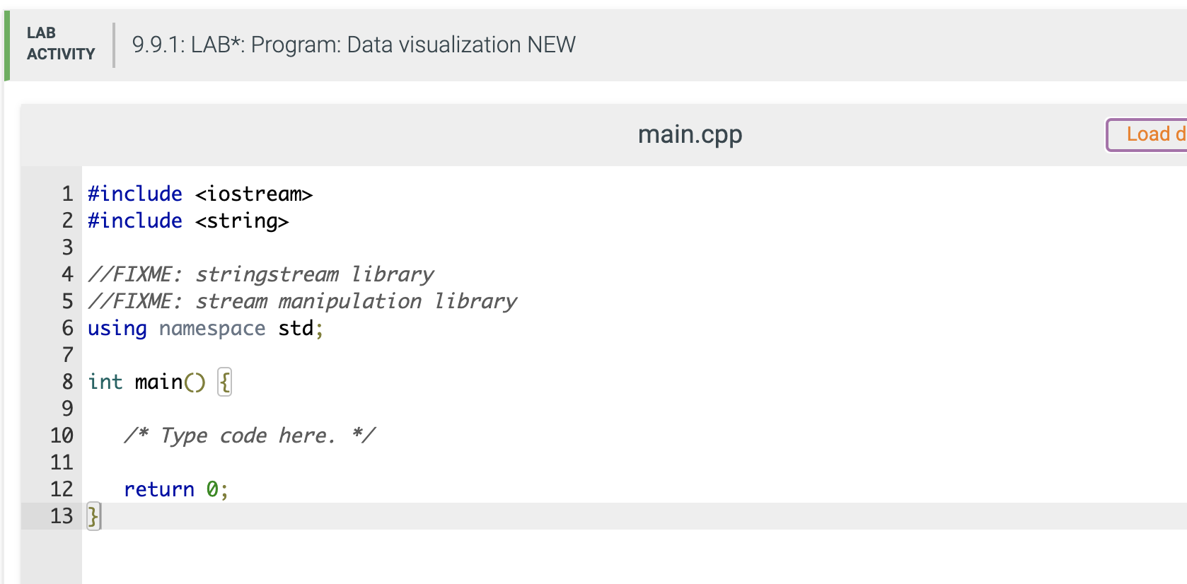 Solved (1) Prompt the user for a title for data. Output the | Chegg.com