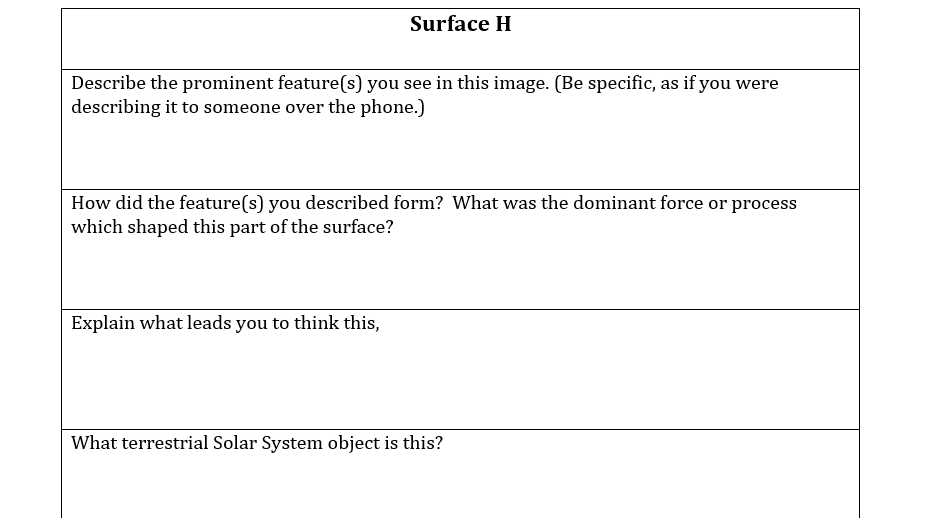 Solved Surface G Describe the prominent feature(s) you see | Chegg.com