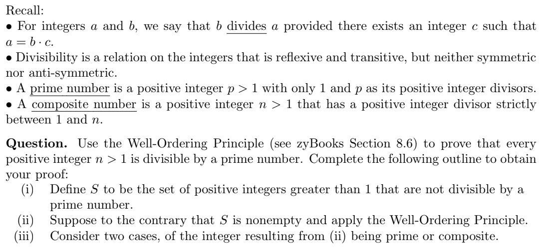 Solved Recall: • For Integers A And B, We Say That B Divides | Chegg.com