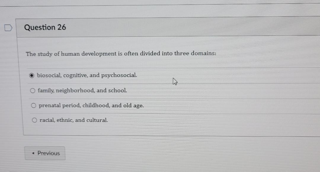 Biosocial cognitive and outlet psychosocial