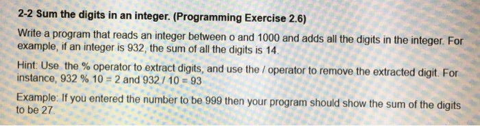 Solved Write a program that reads an integer between o and | Chegg.com