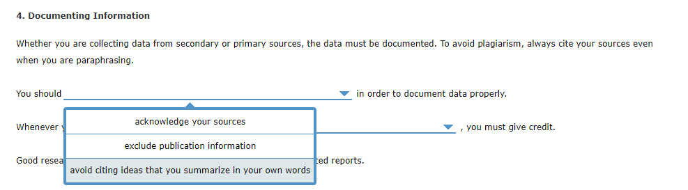 Solved 4. Documenting Information Whether you are collecting | Chegg.com