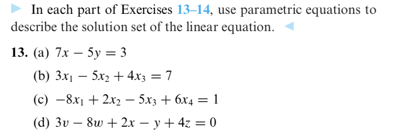 Solved > In each part of Exercises 13–14, use parametric | Chegg.com