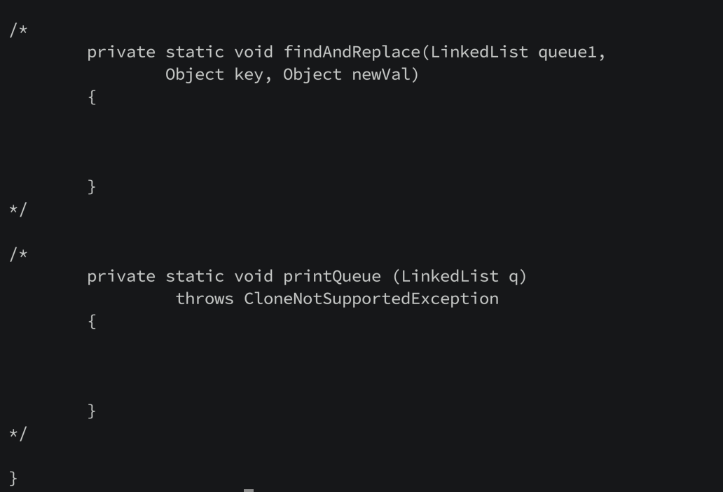 Solved Using the LinkedList class from the Java Collections | Chegg.com