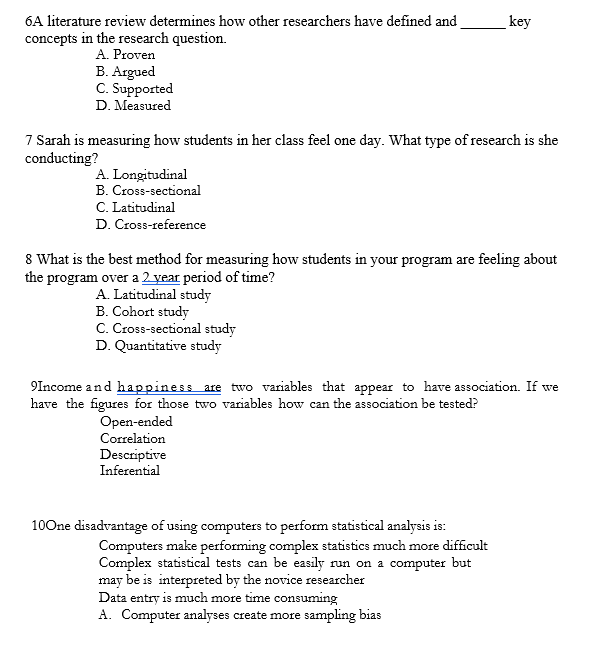 6a literature review