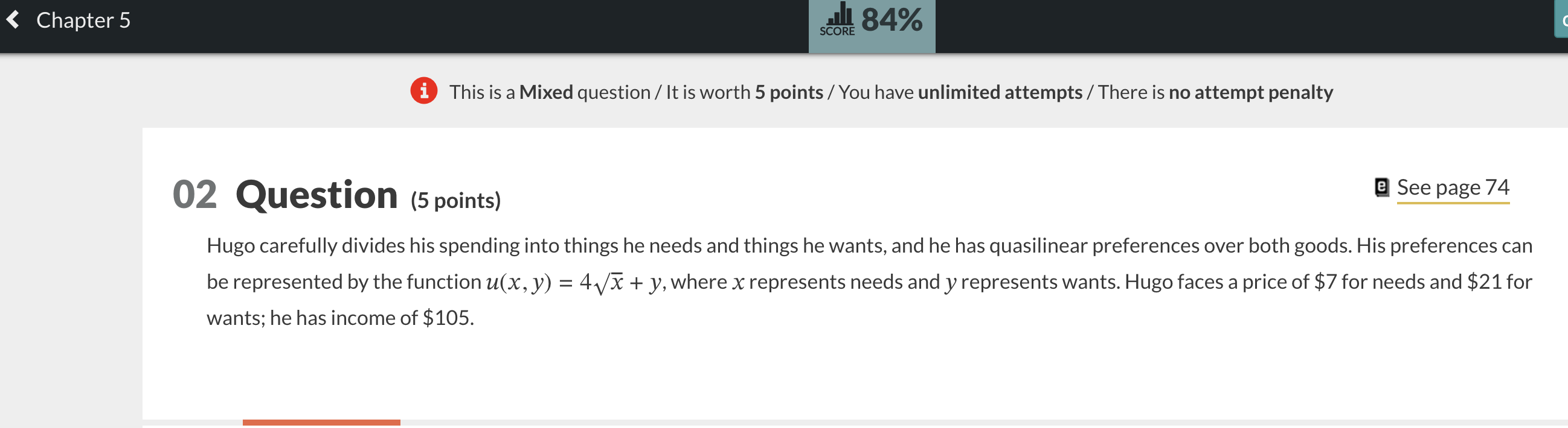 (i) This is a Mixed question / It is worth 5 points / | Chegg.com