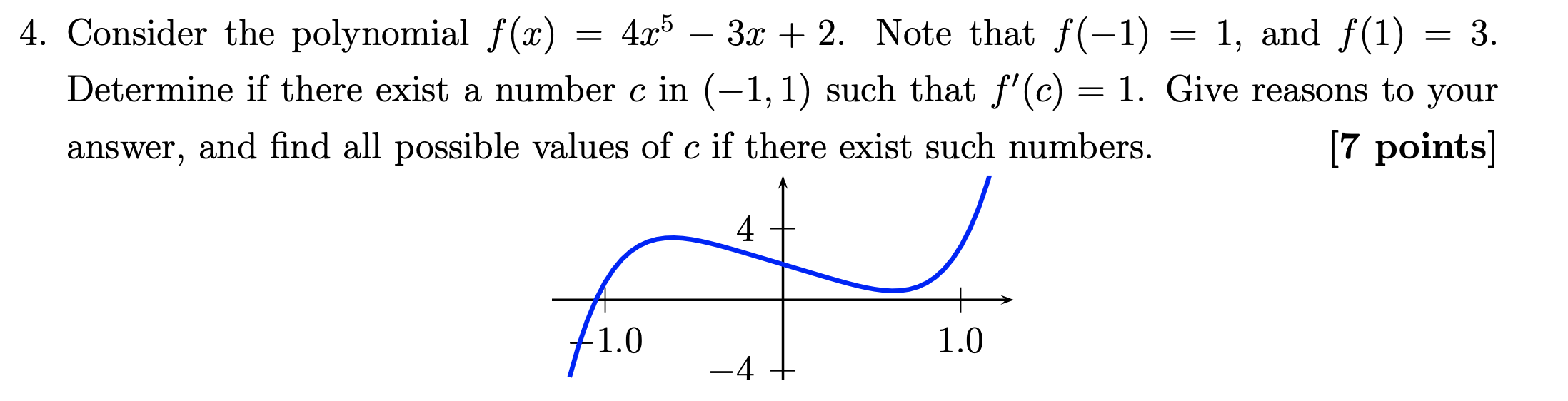 is f x )= 5x 4 2x 3 7x 1 a polynomial
